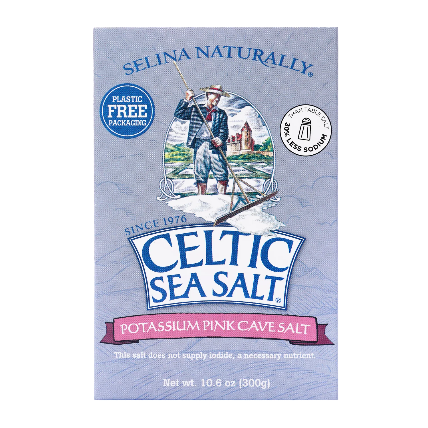 Selina Naturally Celtic Sea Salt Potassium Pink Cave Salt 300g