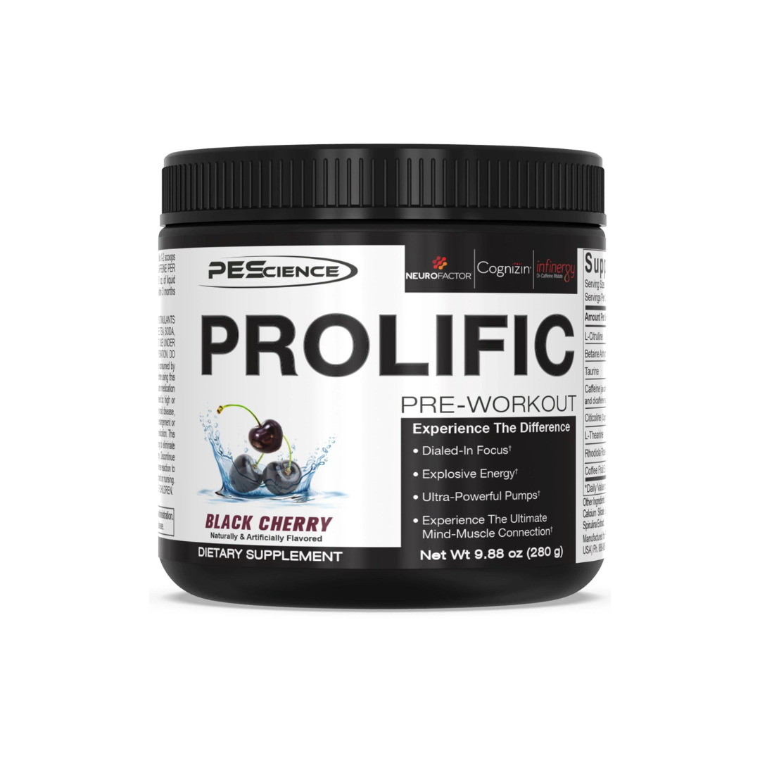 PEScience Prolific Pre Workout (Low Stim) 40 Servings