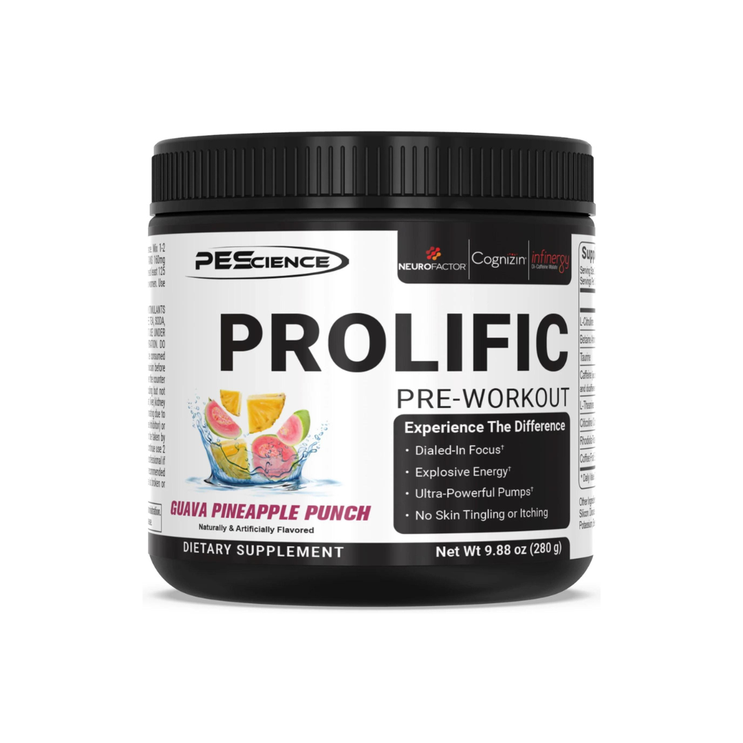 PEScience Prolific Pre Workout (Low Stim) 40 Servings