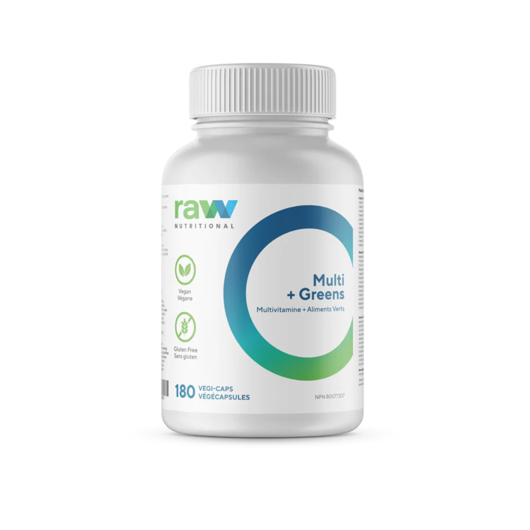 Raw Nutritional Multi + Greens 180 Capsules