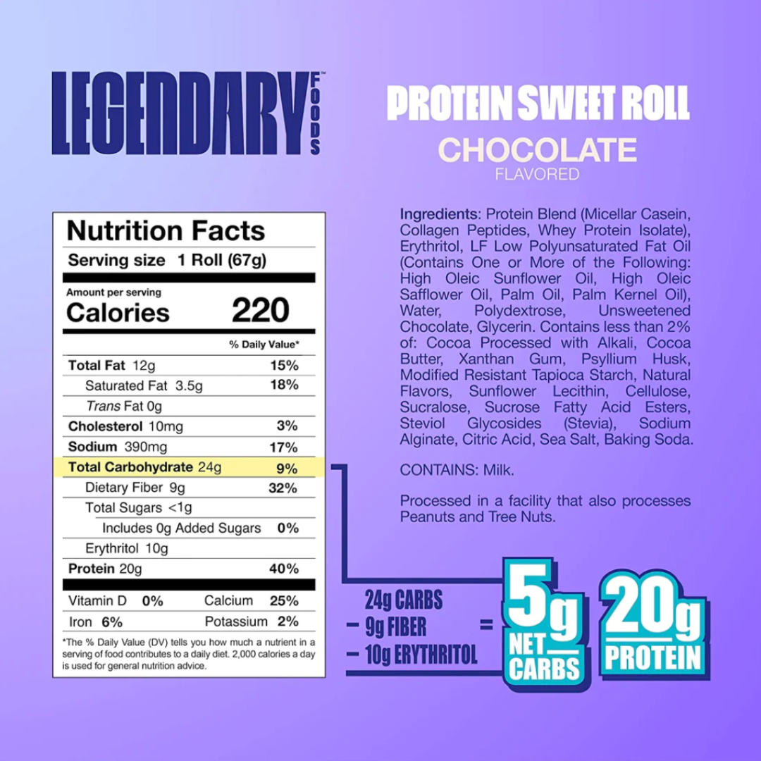 Legendary Foods Protein Sweet Roll 504g-536g