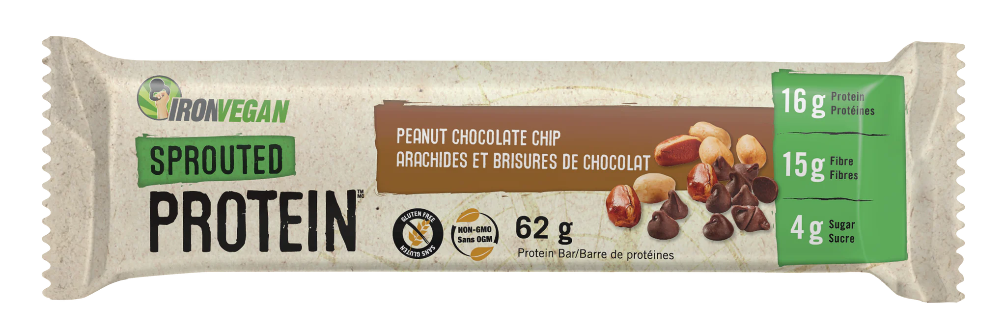 Iron Vegan Sprouted Protein Bar 64g