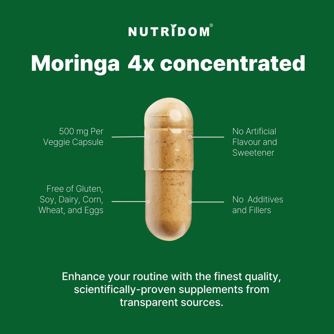 Nutridom Moringa 4x Concentrated 120 Capsules