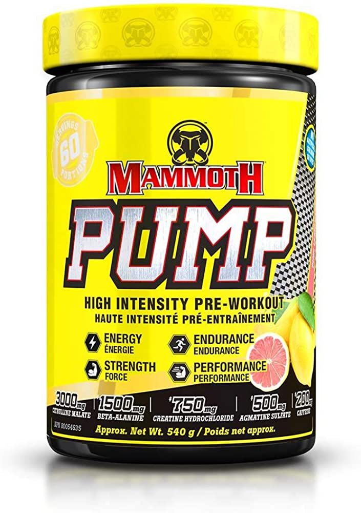 Mammoth Pump High Intensity Pre-Workout (Stim) 60 Servings