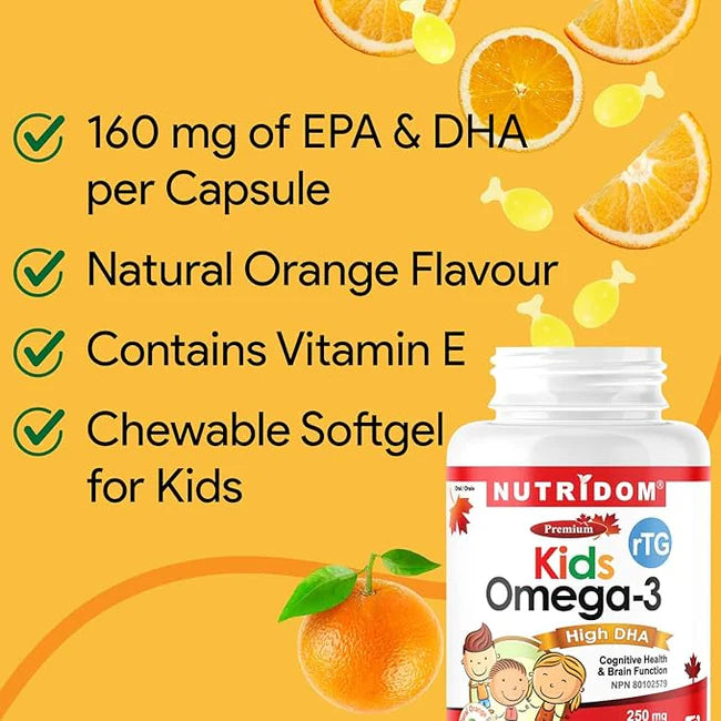 Nutridom Kids Omega-3 120 Chewable Softgels