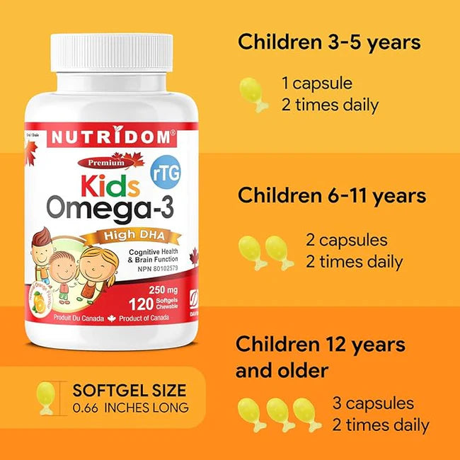 Nutridom Kids Omega-3 120 Chewable Softgels