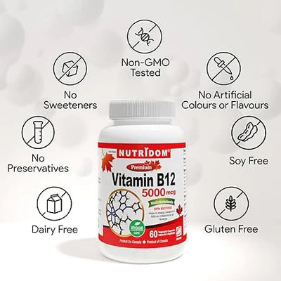 Nutridom Vitamin B12 5000mcg 60 Capsules