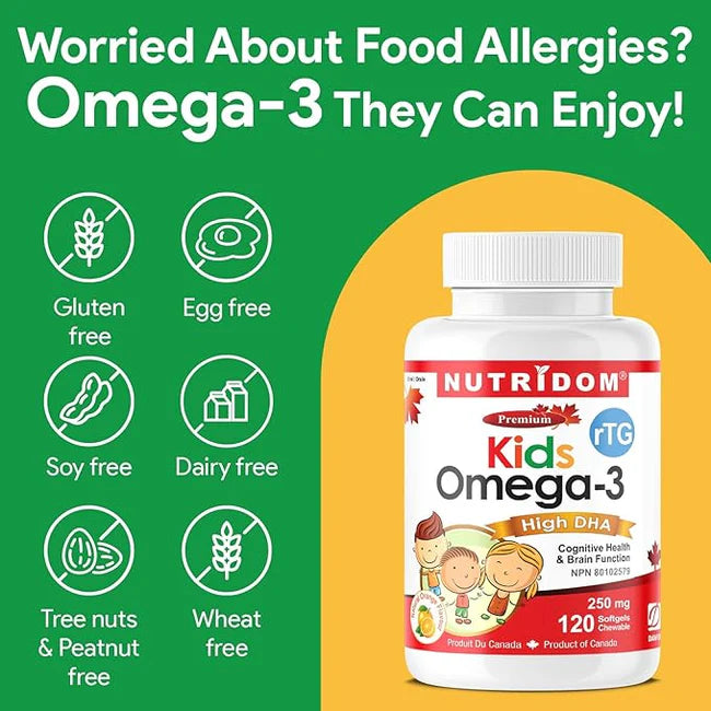 Nutridom Kids Omega-3 120 Chewable Softgels