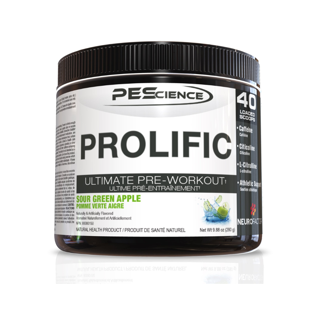 PEScience Prolific Pre Workout (Low Stim) 40 Servings