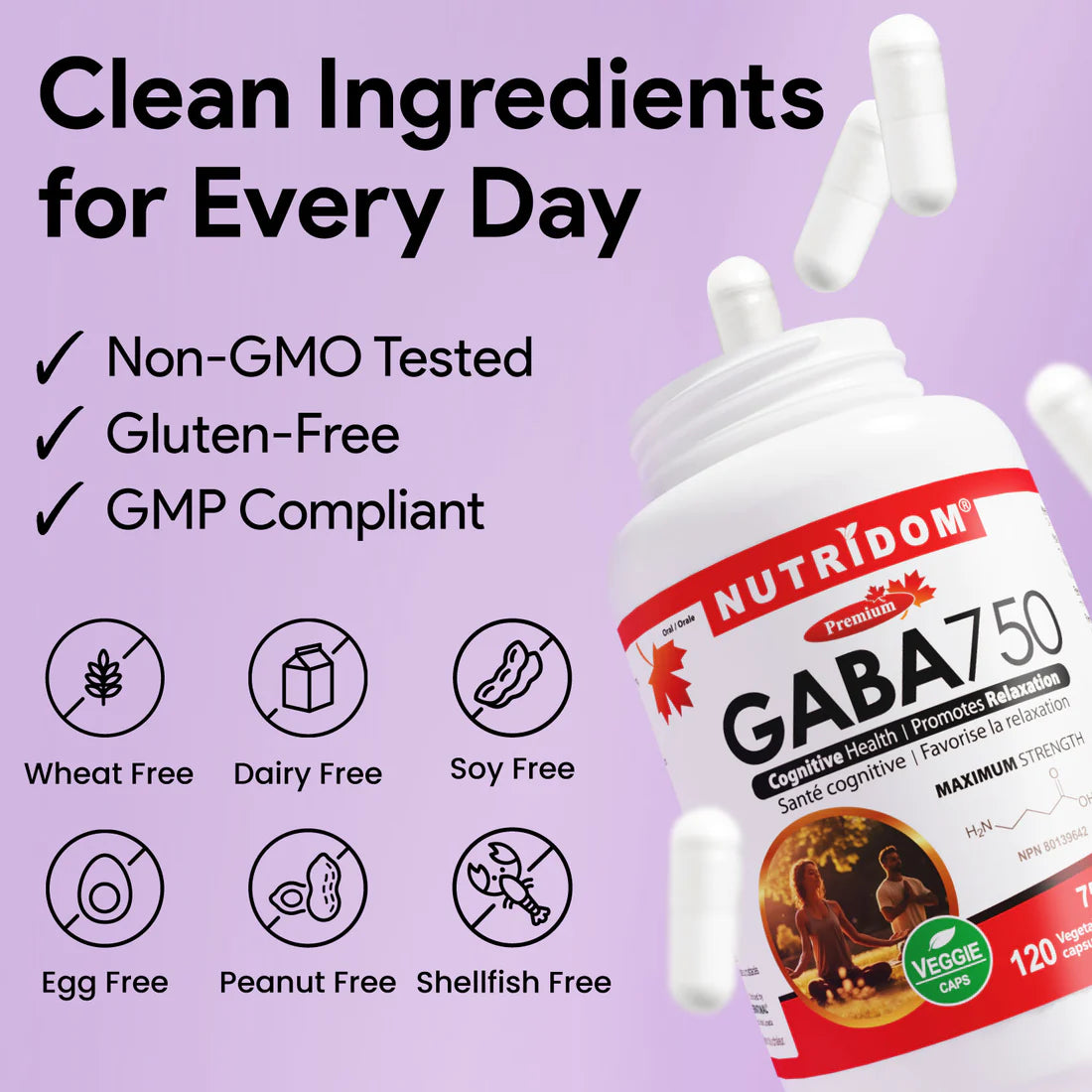 Nutridom Gaba 750 120 Capsules