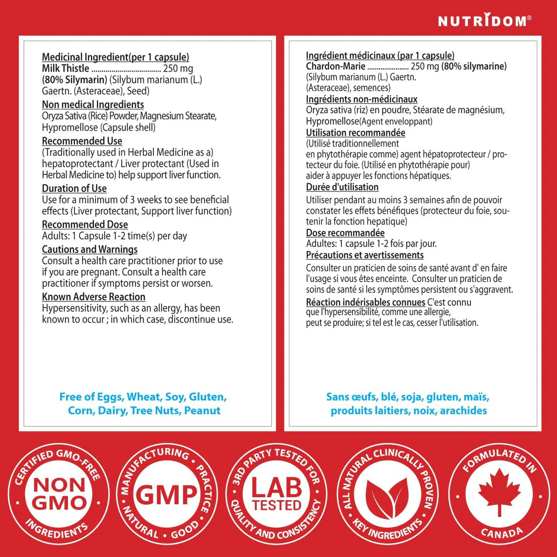 Nutridom Milk Thistle 120 Capsules