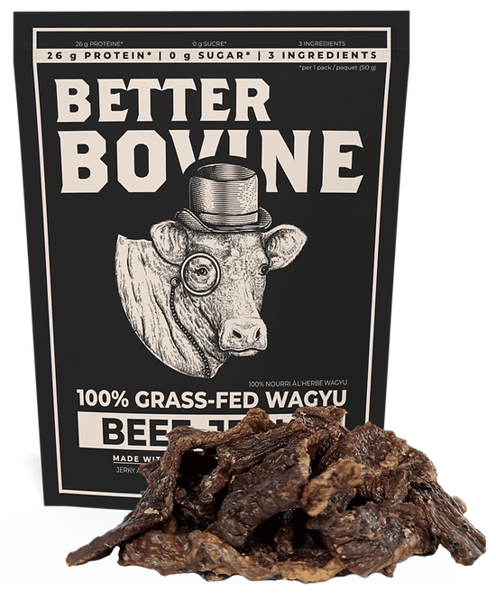 Better Bovine 100% Grass-Fed Beef Jerky & Sticks 50g