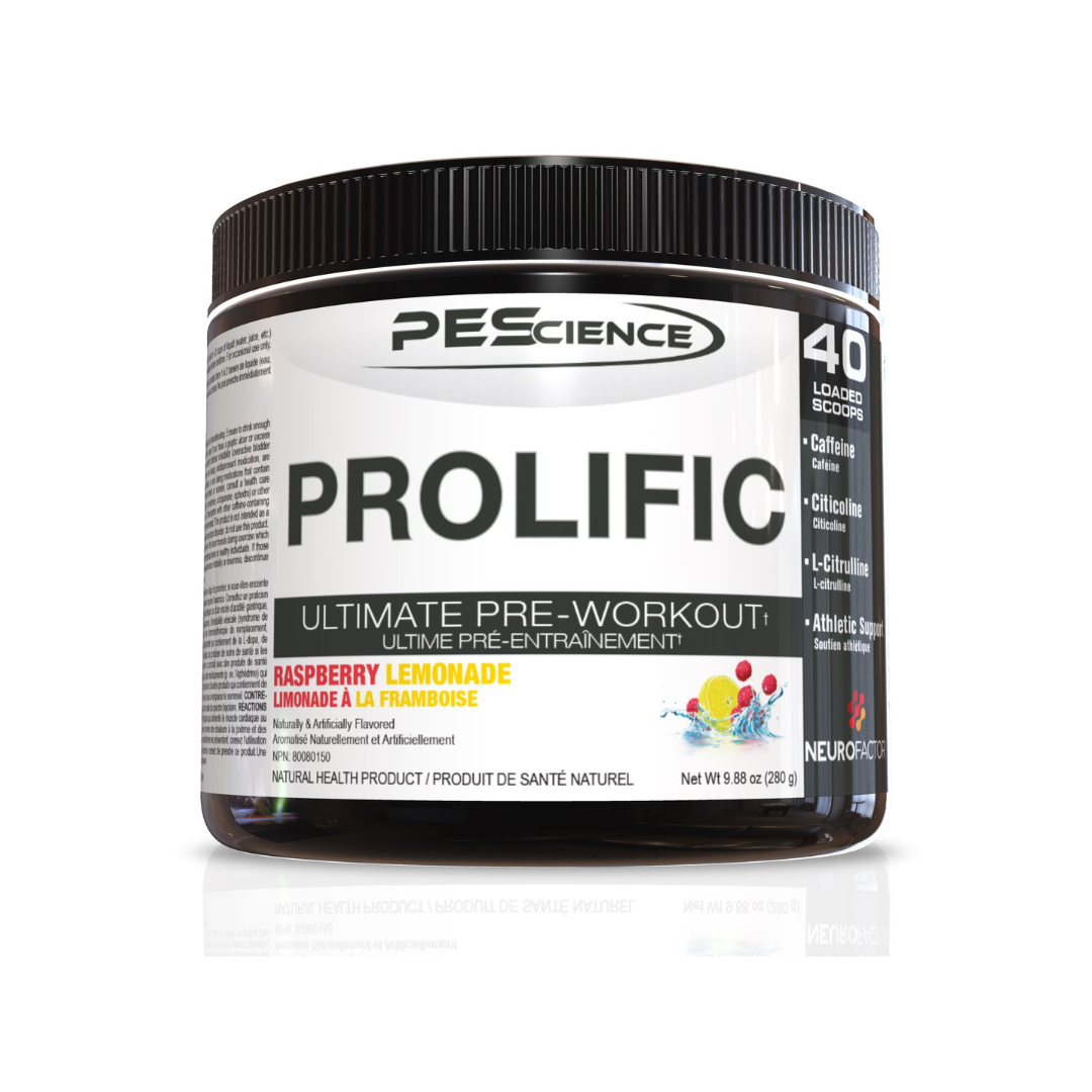 PEScience Prolific Pre Workout (Low Stim) 40 Servings