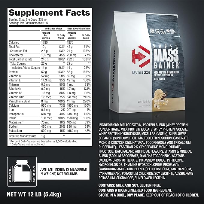 Dymatize Super Mass Gainer 12LB