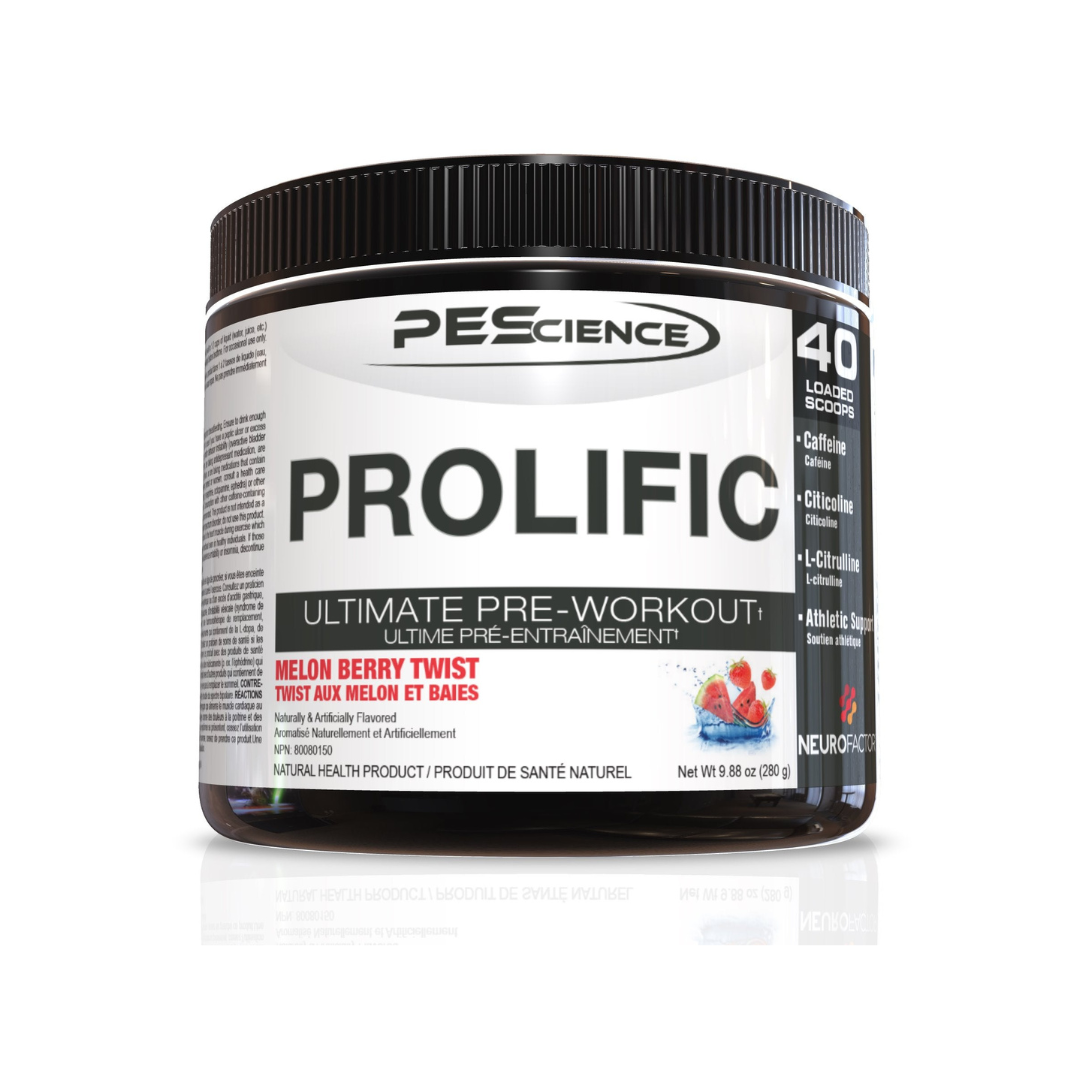 PEScience Prolific Pre Workout (Low Stim) 40 Servings