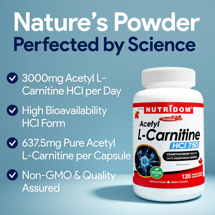 Nutridom Acetyl L-Carnitine 120 Capsules