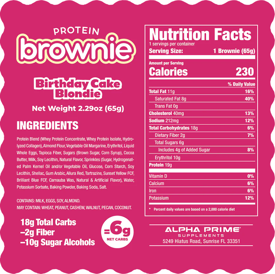 AP Prime Bites Protein Brownie Singles 65g
