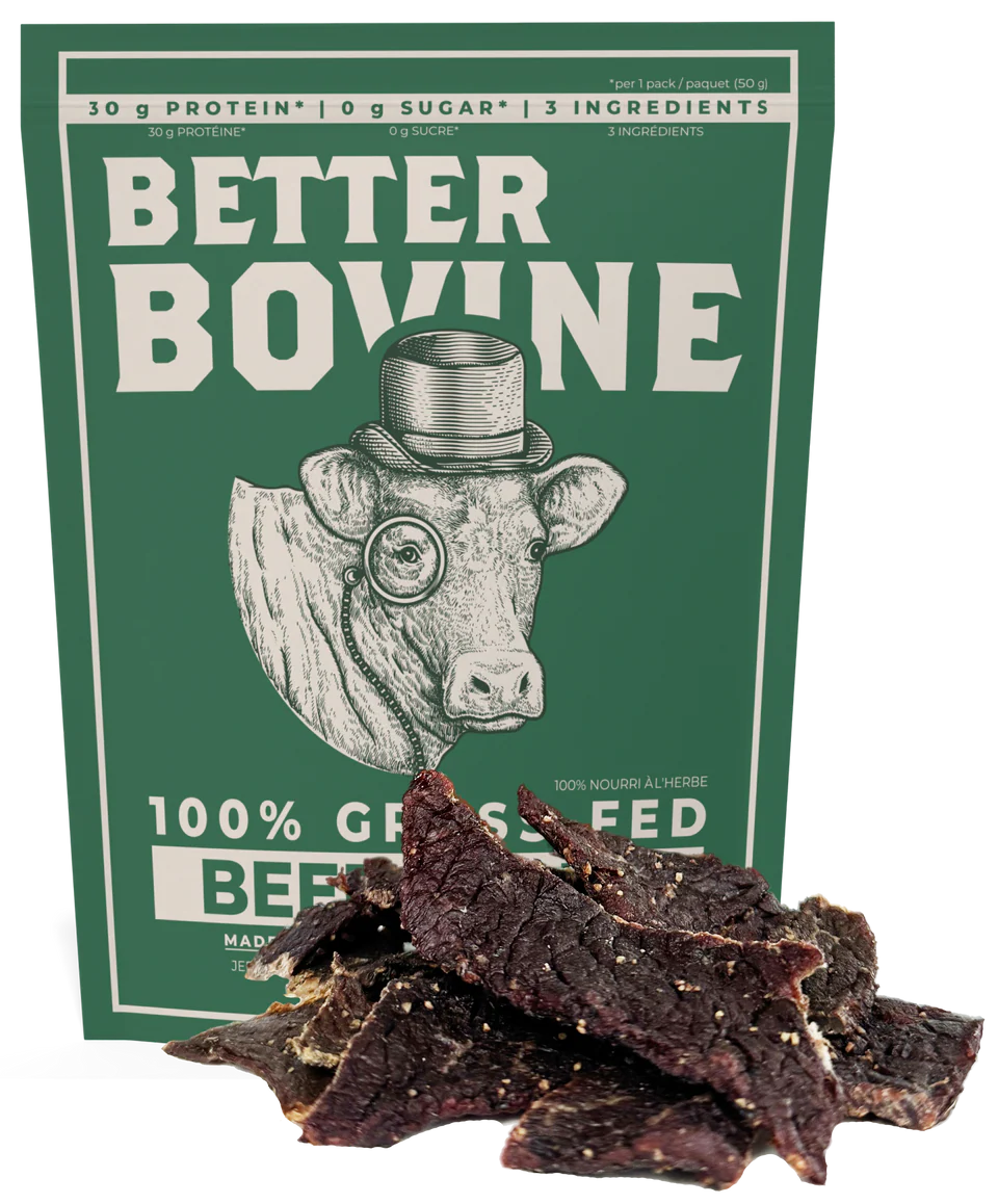 Better Bovine 100% Grass-Fed Beef Jerky & Sticks 50g