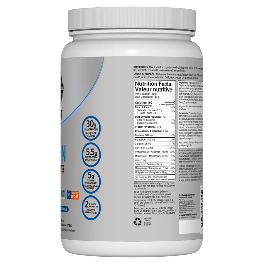 Garden of Life Organic Plant-Based Protein 806-840g