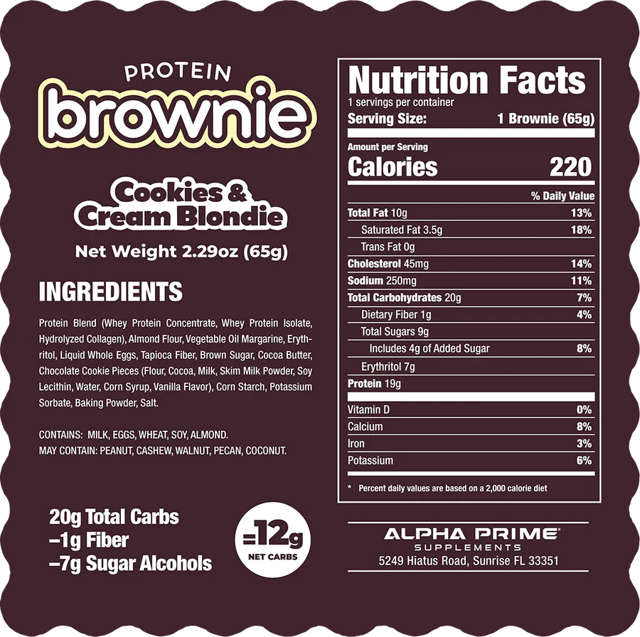 AP Prime Bites Protein Brownie Singles 65g