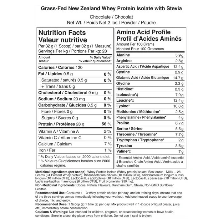 Nourish With Purpose Empower Whey Isolate 100% Grass-Fed New Zealand 960g