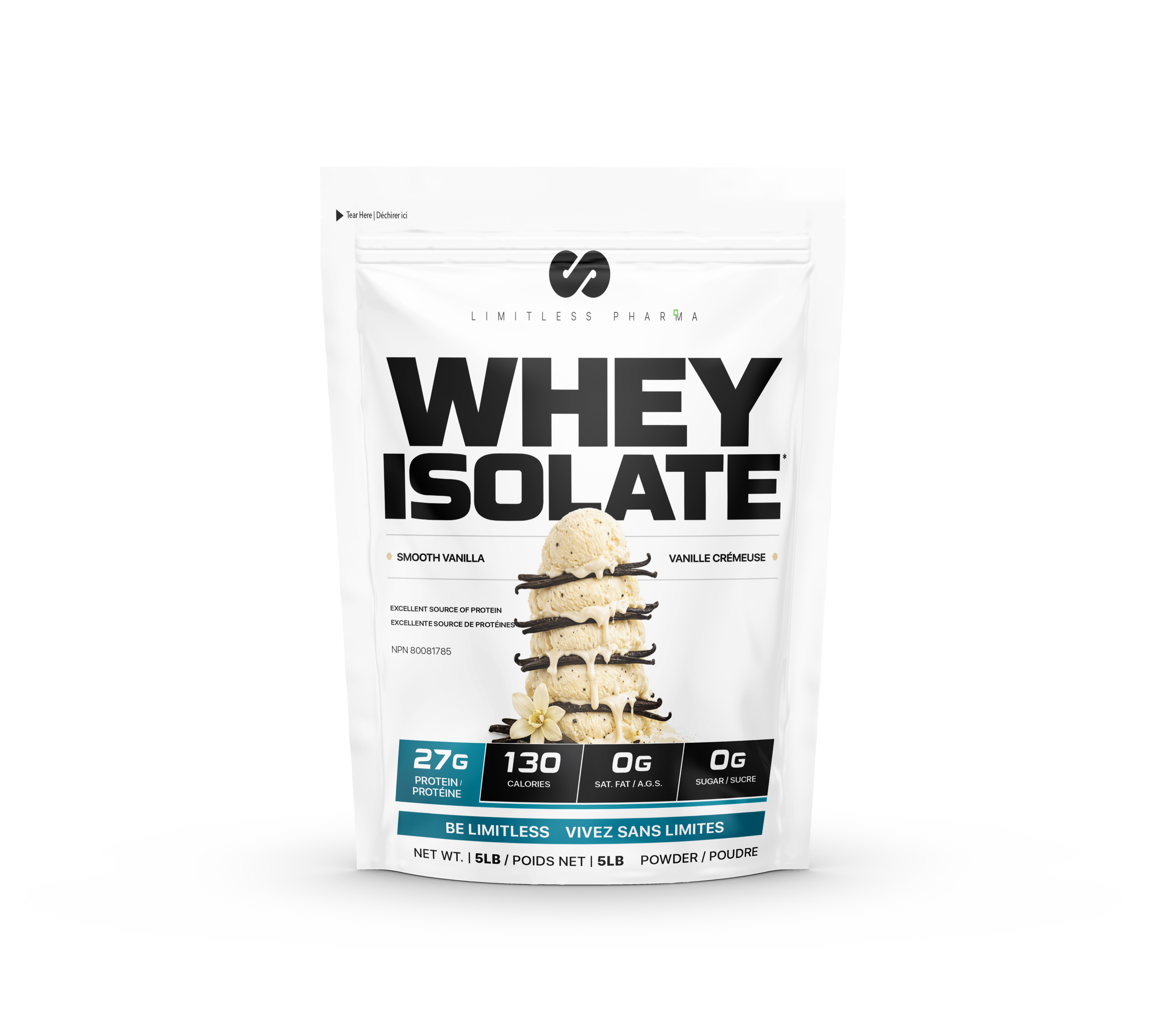 Limitless Pharma Pure Whey Isolate 2LB & 5LB
