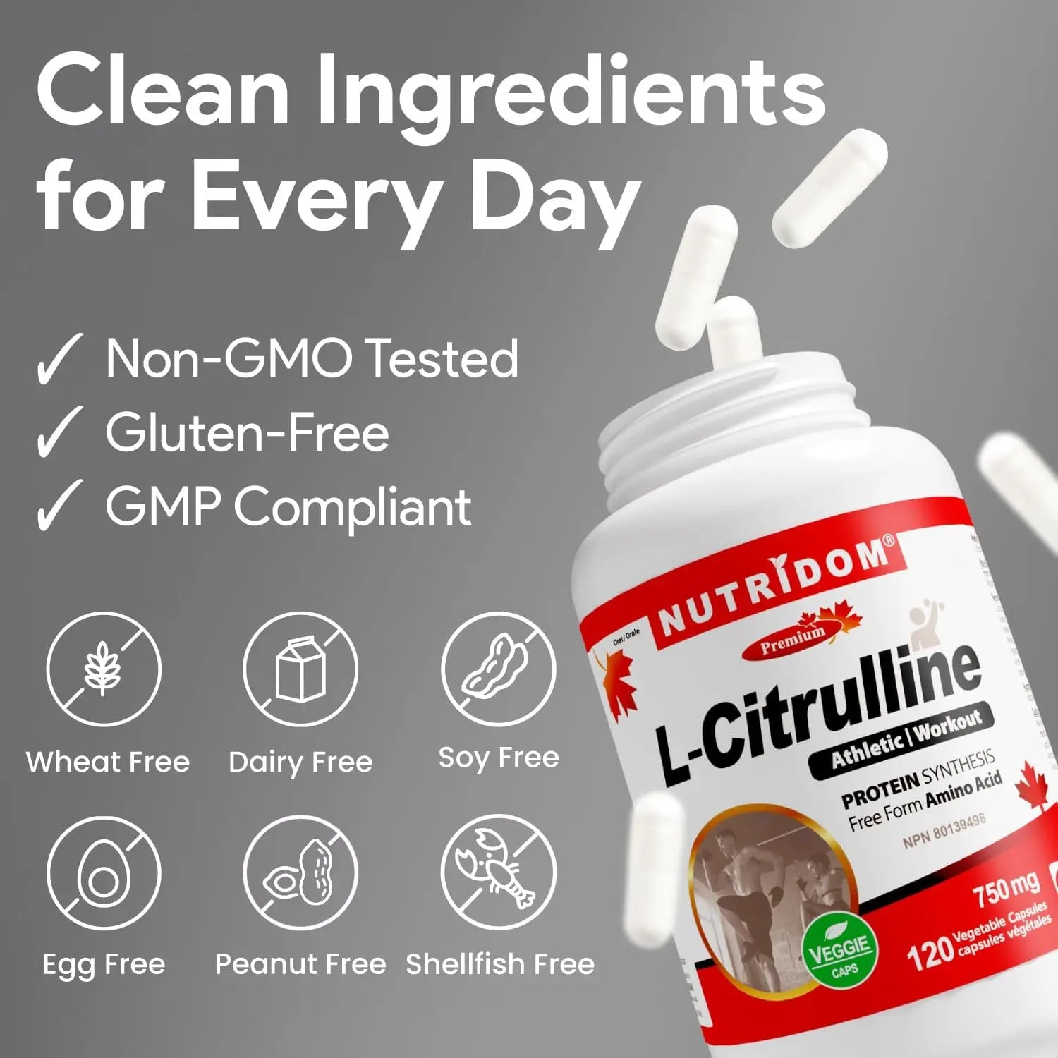 Nutridom L-Citrulline 120 Capsules