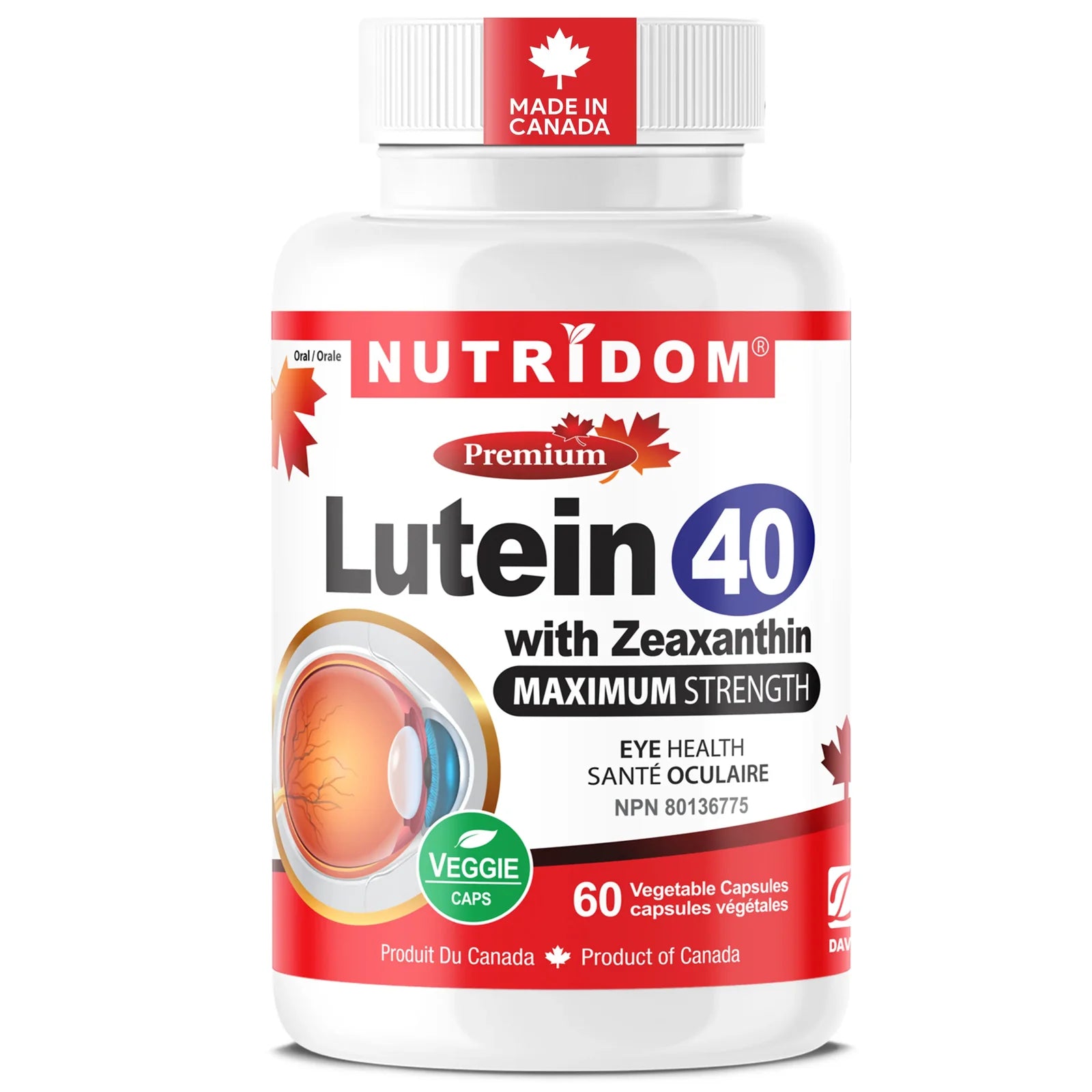 Nutridom Lutein with Zeaxanthin 60 Capsules