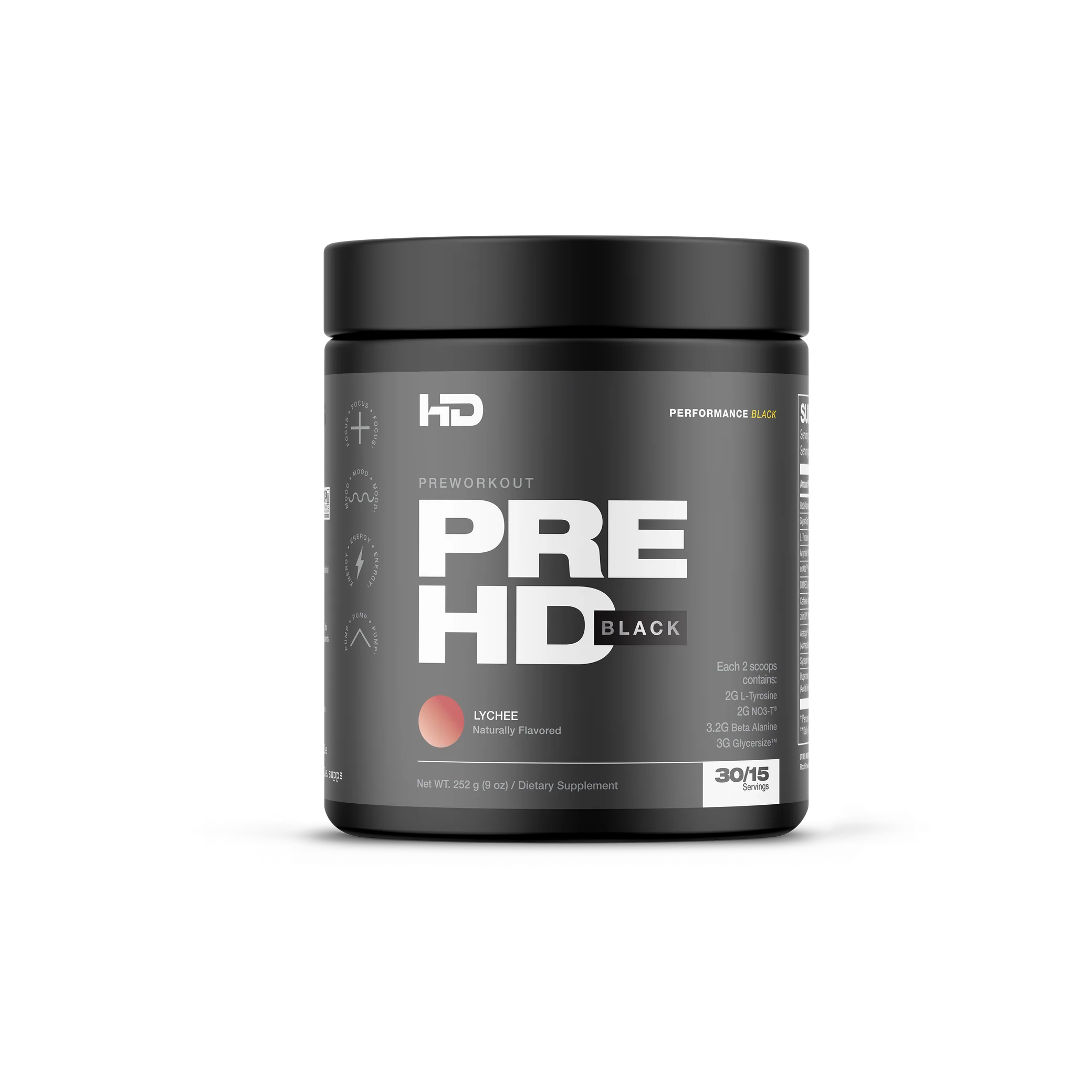 HD Muscle PreHD Black Pre-Workout 30 Servings