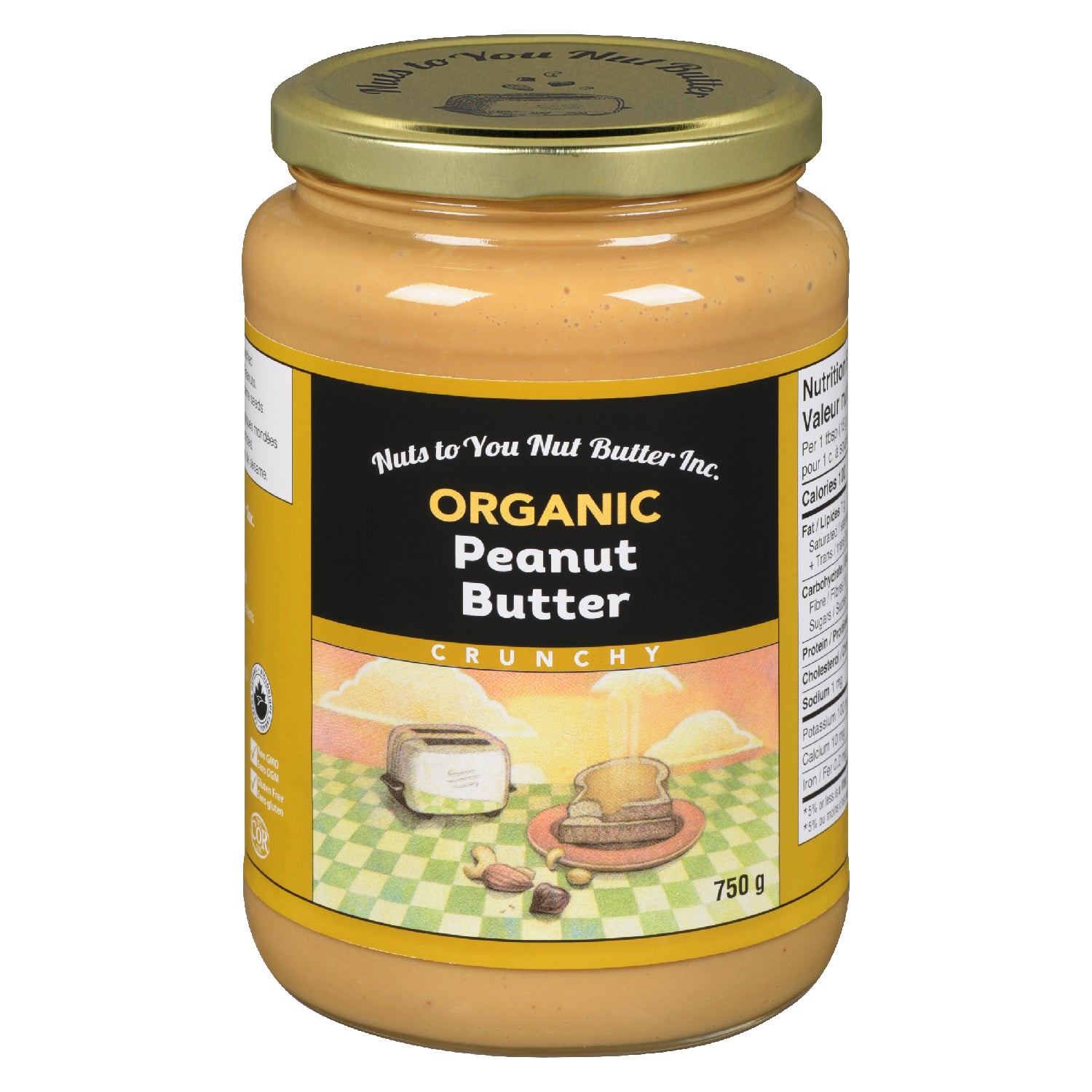 Nuts to You Nut Butter Organic Peanut Butter 750g