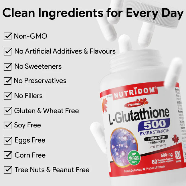 Nutridom L-Glutathione 500mg 60 Capsules