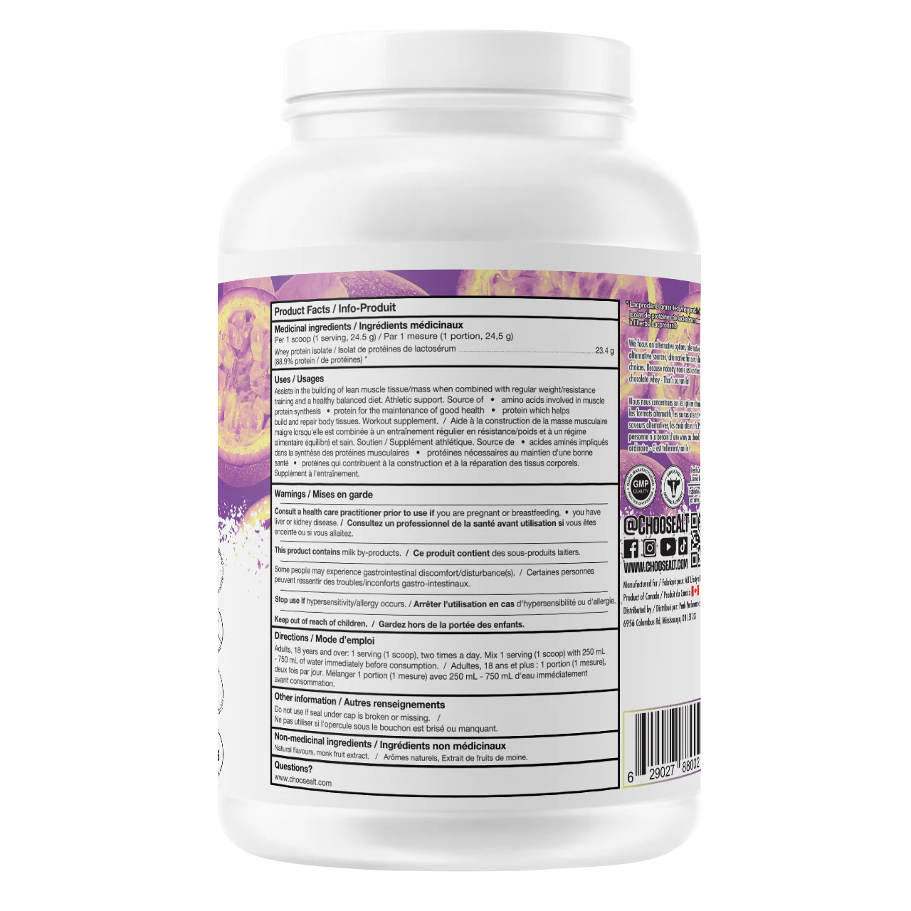 ALT Clear Protein Grass-Fed Whey Isolate Protein 1.3LB