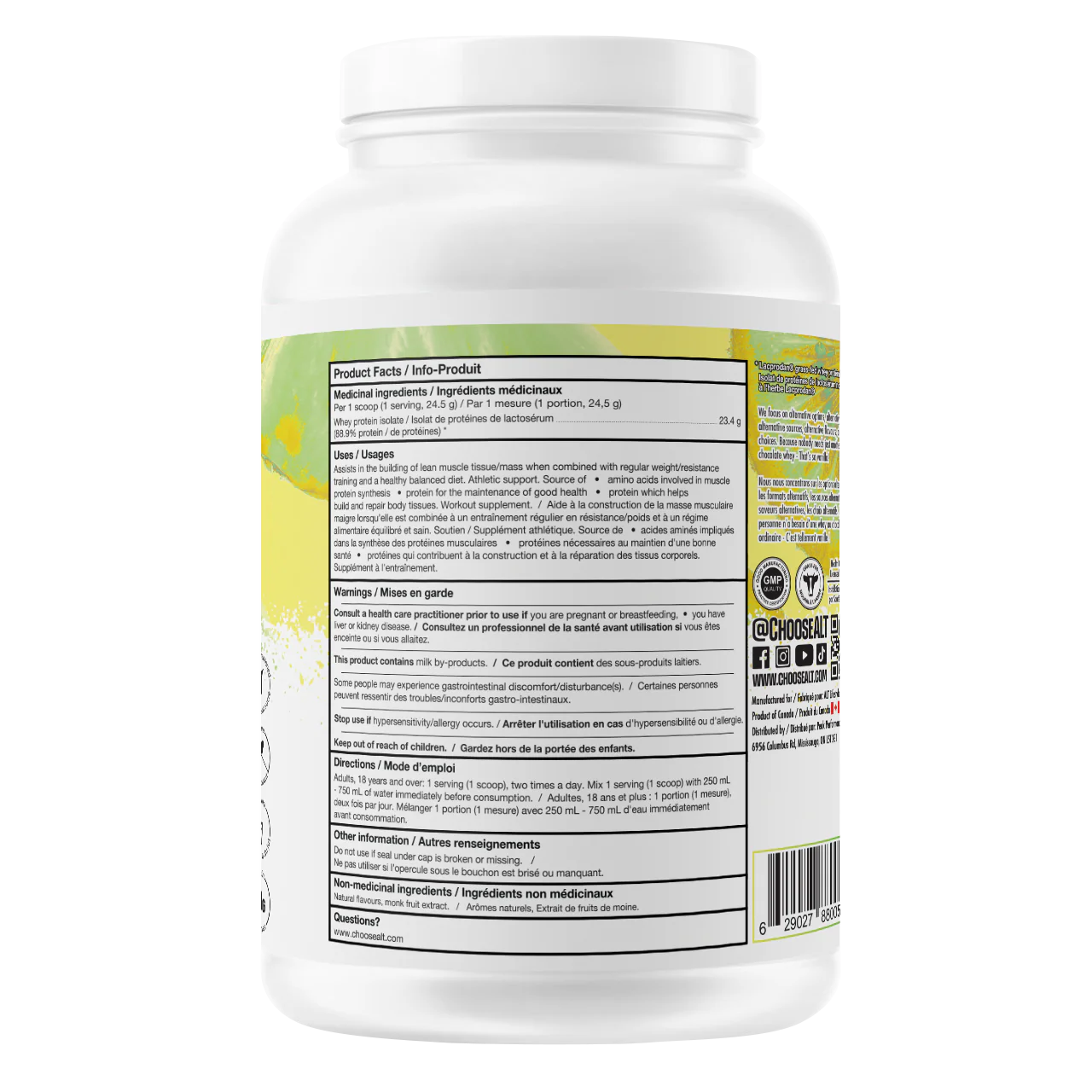 ALT Clear Protein Grass-Fed Whey Isolate Protein 1.3LB
