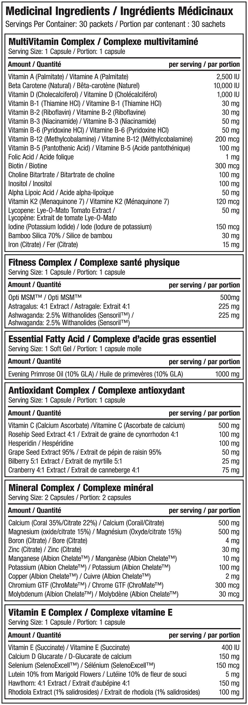 Proline Vita Paks Formulated for Women 30 Packets
