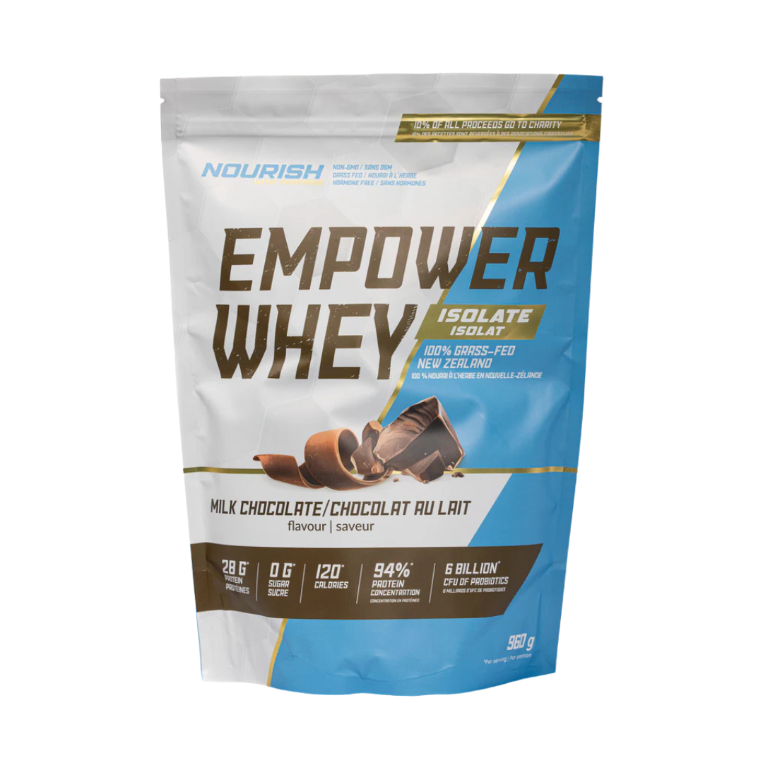 Nourish With Purpose Empower Whey Isolate 100% Grass-Fed New Zealand 960g