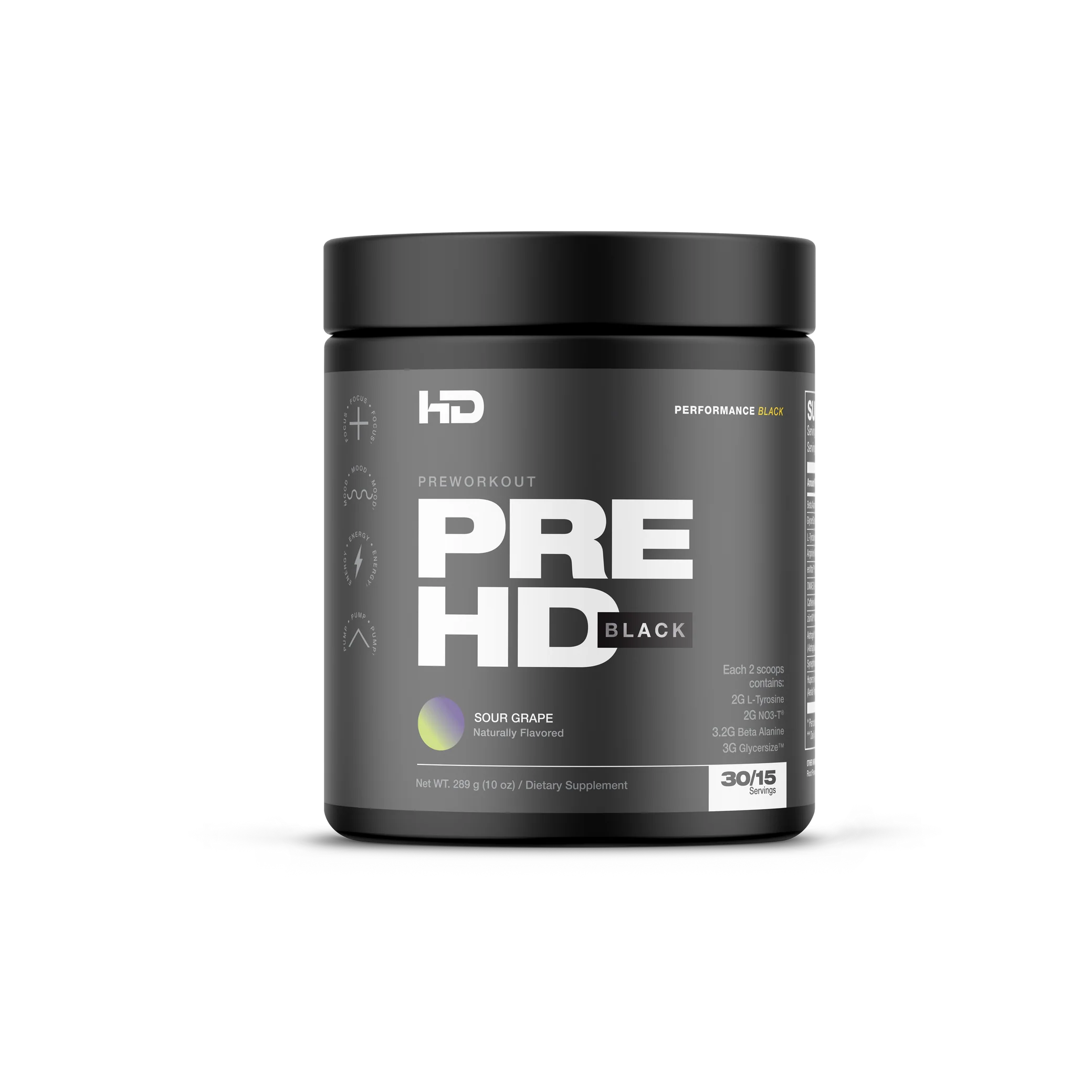 HD Muscle PreHD Black Pre-Workout 30 Servings