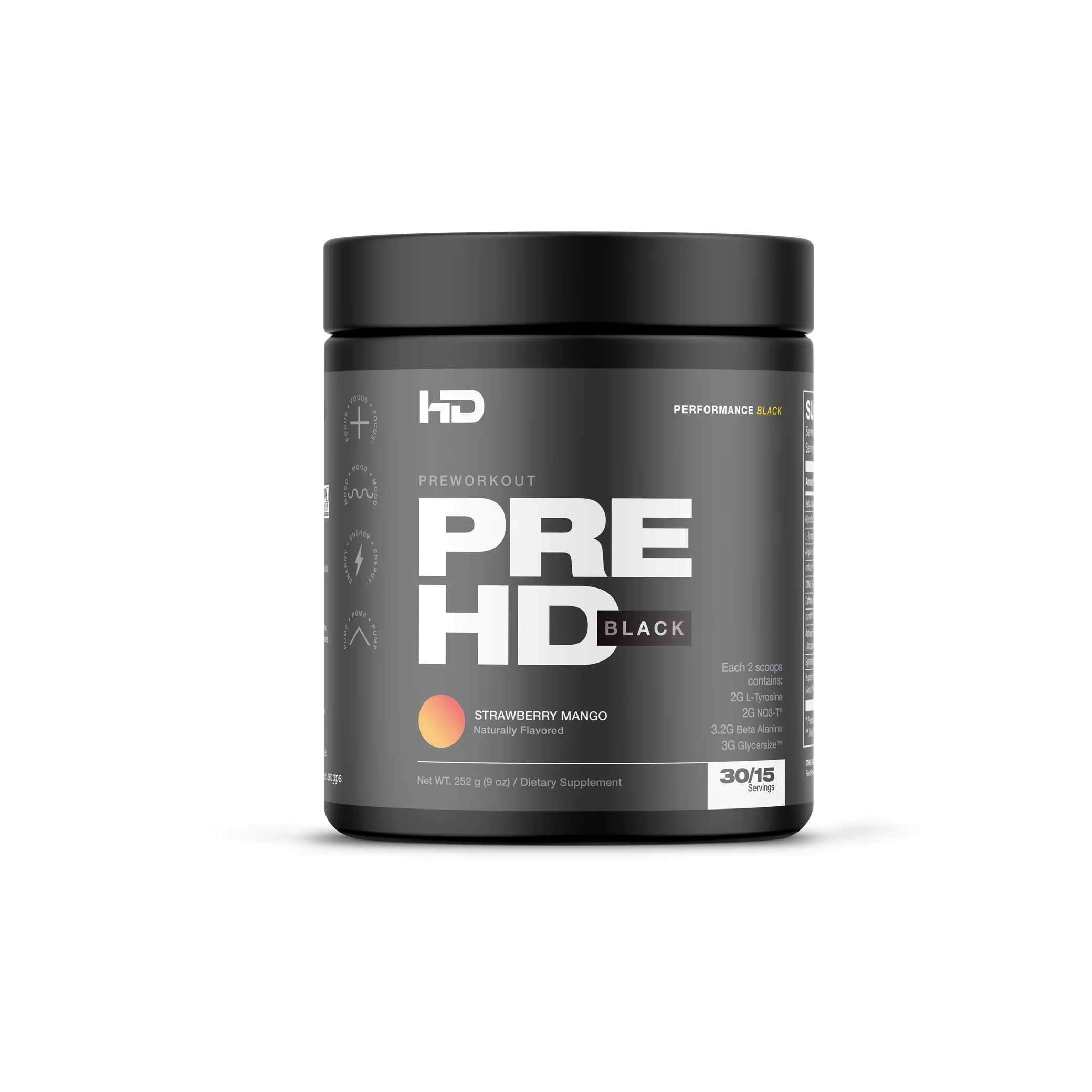 HD Muscle PreHD Black Pre-Workout 30 Servings