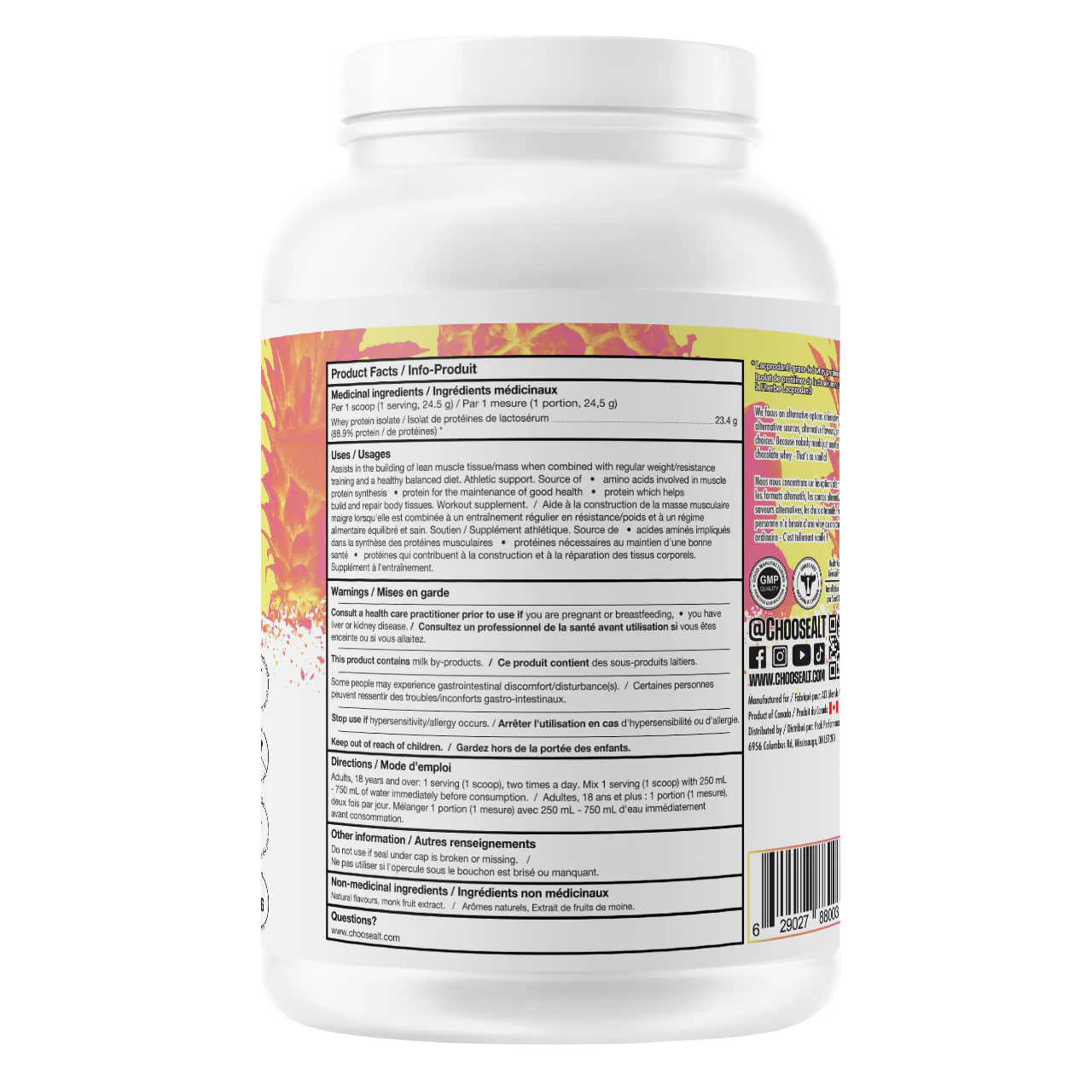 ALT Clear Protein Grass-Fed Whey Isolate Protein 1.3LB