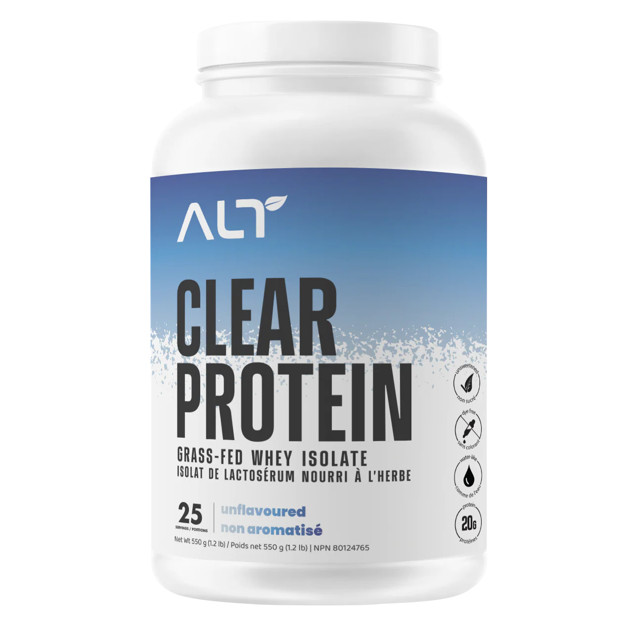 ALT Clear Protein Grass-Fed Whey Isolate Protein 1.3LB