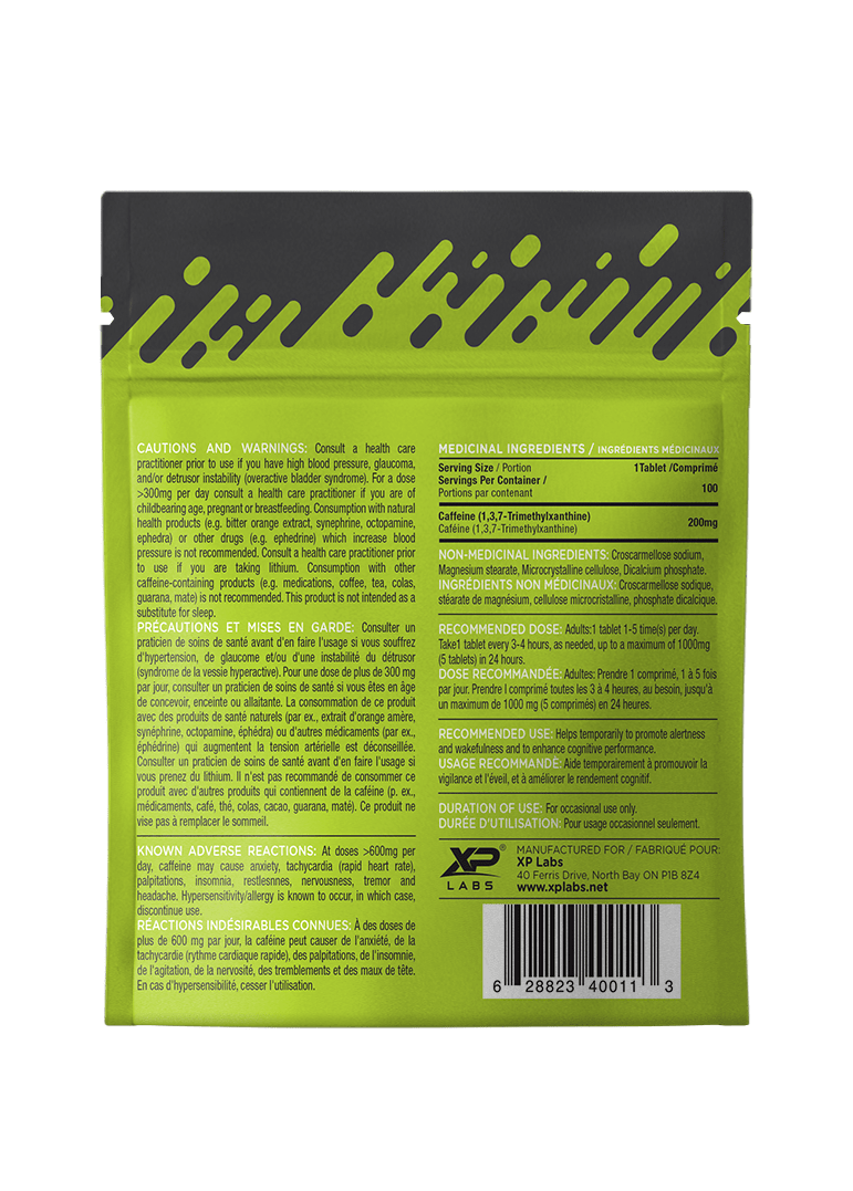 XP Labs Caffeine 200mg 100 Tablets