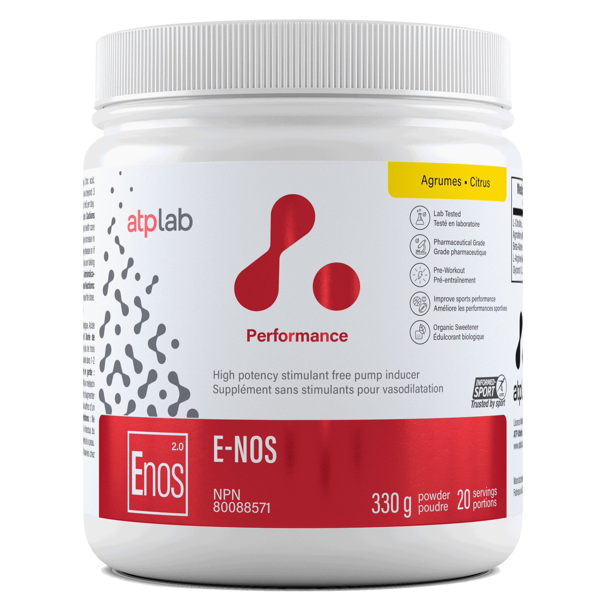 ATPLab E-Nos 330g Citrus 330g - 20 Servings