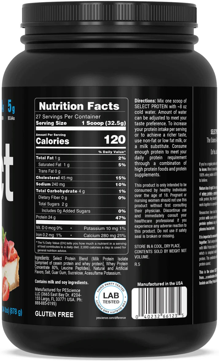 PEScience Select Protein 27 & 55 Servings