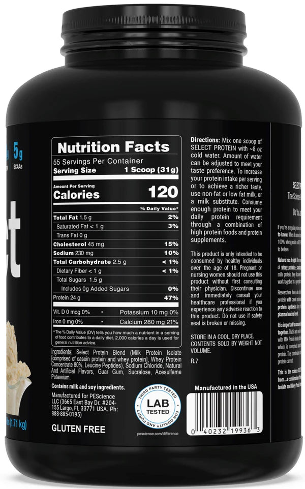 PEScience Select Protein 27 & 55 Servings