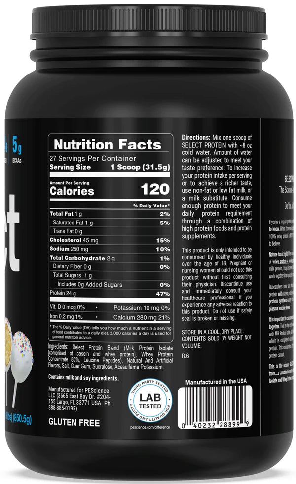 PEScience Select Protein 27 & 55 Servings