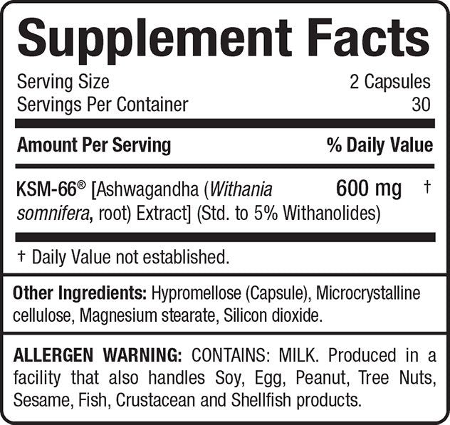 Allmax KSM-66 Ashwagandha 600mg 60 Capsules