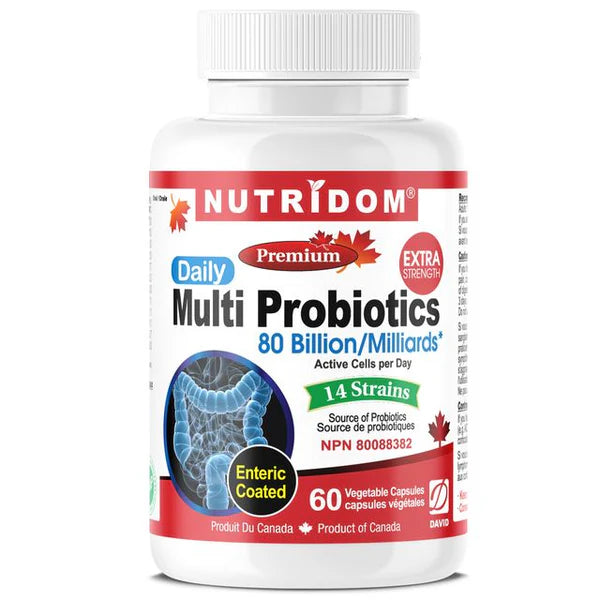 Nutridom Multi Probiotics 80 Billion CFU 14 Strains 60 Capsules