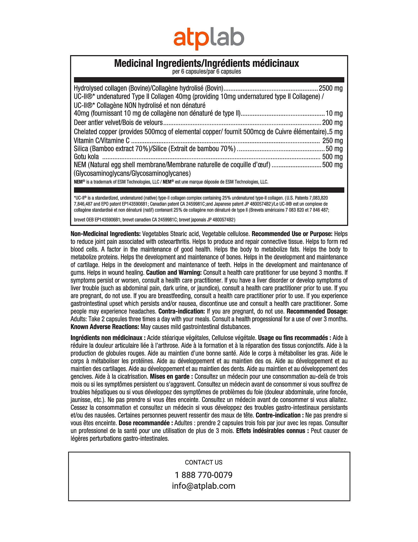 ATPLab Syner Collagen 120 Capsules