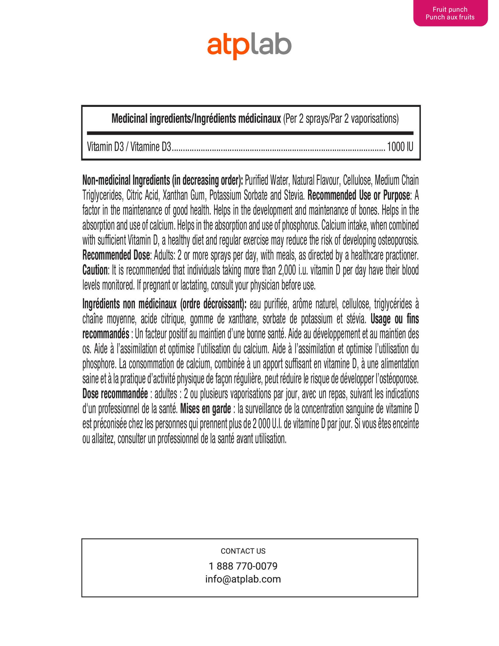 ATPLab Vitamin D3 52ml