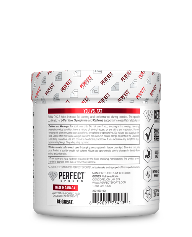 Perfect Sports Burn Cycle (Fat Burner With Caffeine) 36 Servings