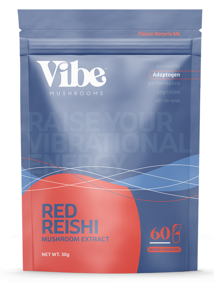 Vibe Mushrooms Red Reishi 60 Capsules (Clearance)